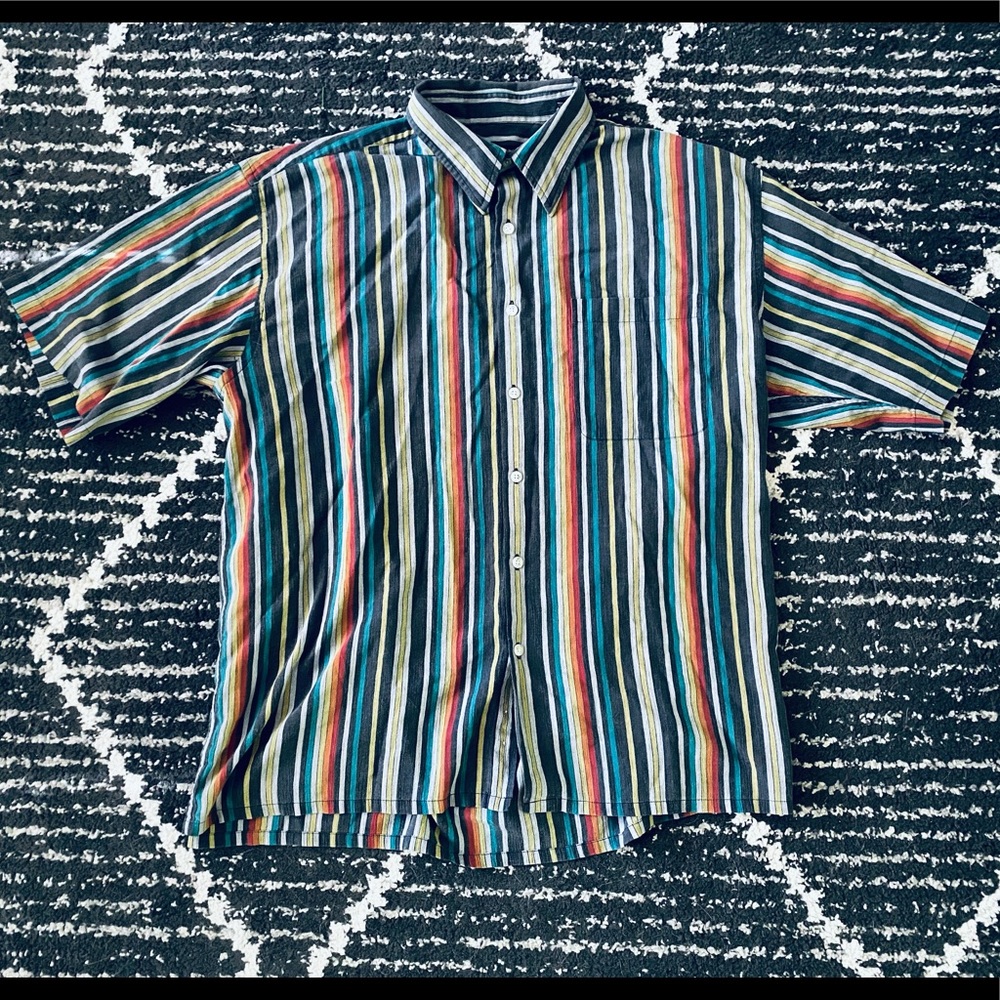 Sharp vintage rainbow button down